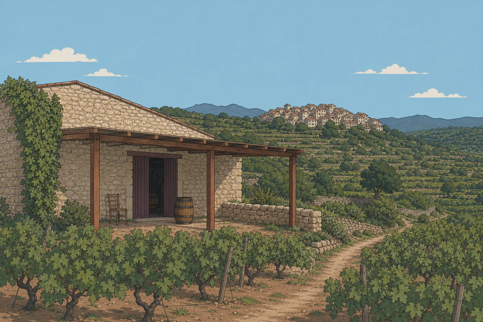 Ilustración de Bodega Flors