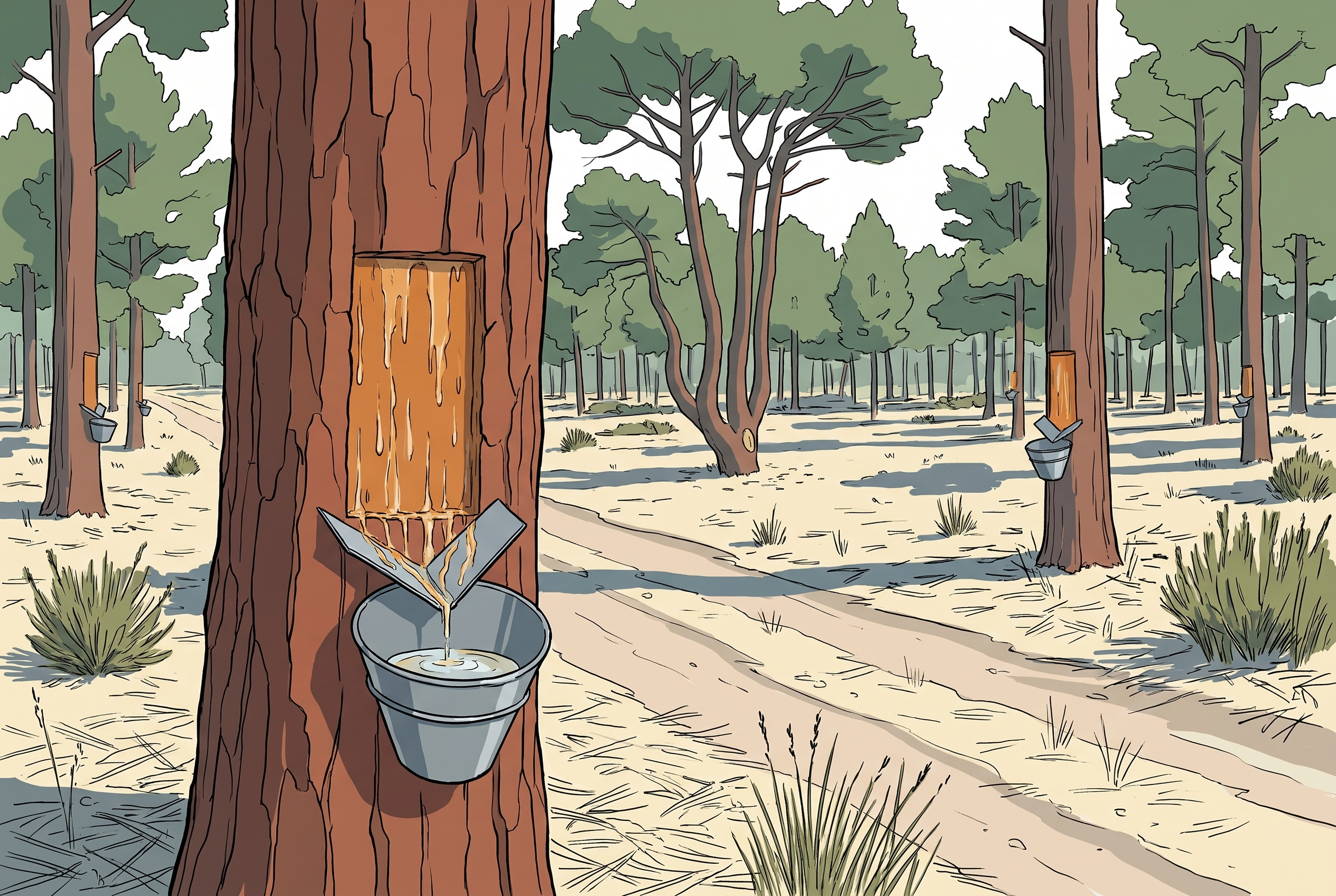 La resina en los pinares de Segovia: seis lugares para leer sus huellas