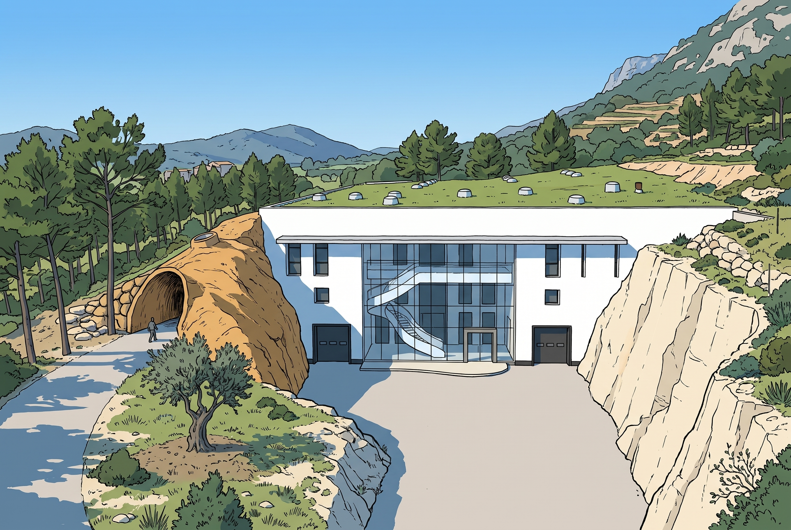 Can Axartell: una bodega excavada para trabajar por gravedad