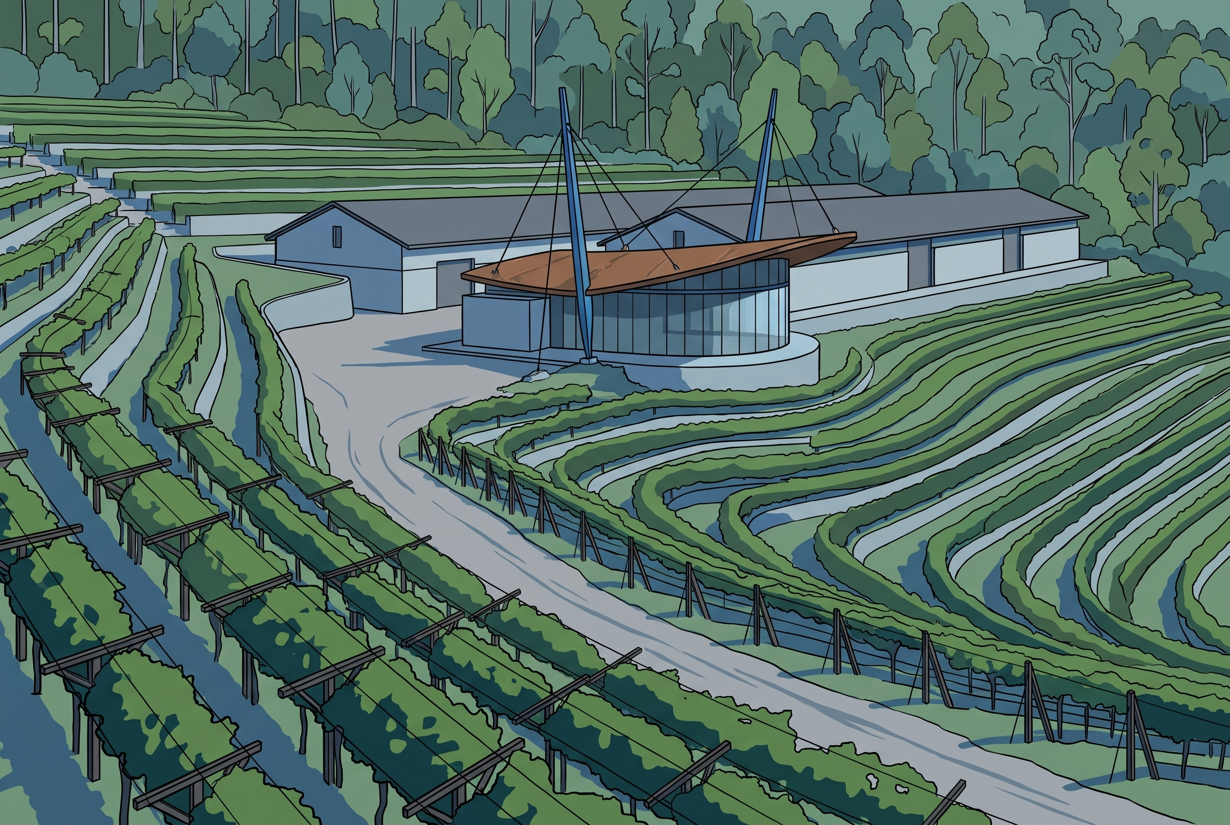 Mar de Frades: Finca Valiñas y la bodega de Meis